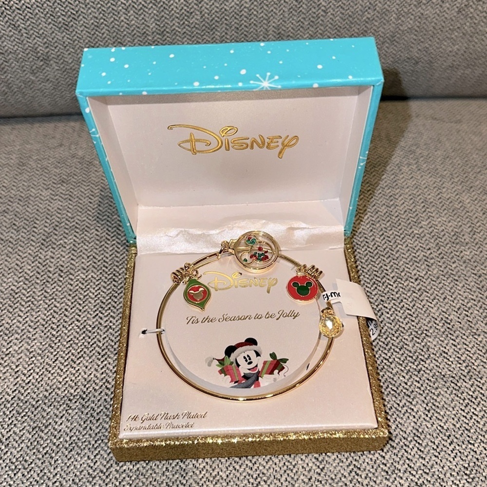 Disney mickey “tis the season to be jolly” expandable charm bracelet
